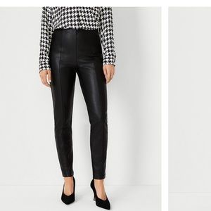 Faux Leather High Waist Side Zip Legging